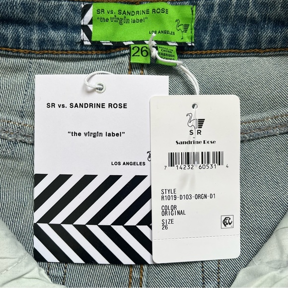 New! Free People x Sandrine Rose distressed high rise skinny Jeans 16032 - Picture 6 of 16